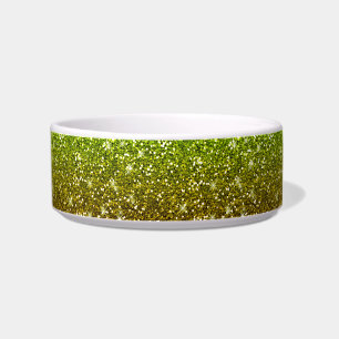 Shimmering Light Green Gold Glitters Bowl