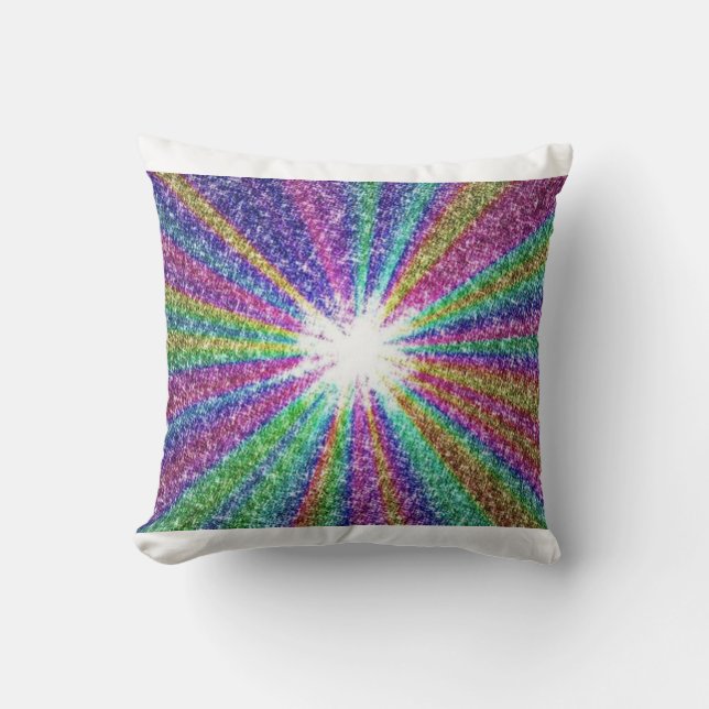 Shimmering lights polyester throw pillow. cushion (Front)