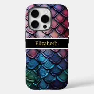 Shimmering multicolored snakeskin in natural light iPhone 16 pro case