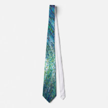 Shimmering Ocean Waves Silk Tie by Juul