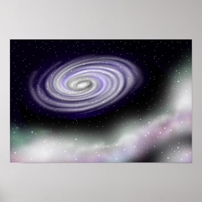 Shimmering of the purple galaxy. poster (Front)