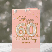 Shimmering Pearls and Gold Accents 60th Birthday