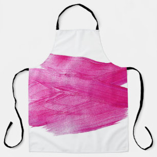 Shimmering Pink Foil: Watercolor Abstract Apron