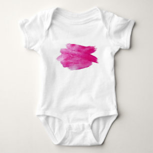 Shimmering Pink Foil: Watercolor Abstract Baby Bodysuit