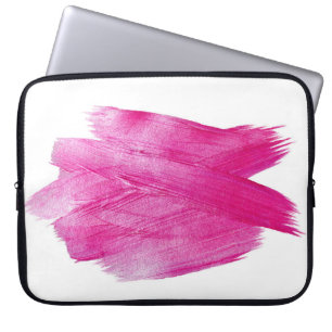 Shimmering Pink Foil: Watercolor Abstract Laptop Sleeve