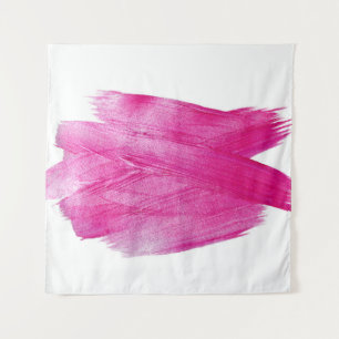 Shimmering Pink Foil: Watercolor Abstract Tapestry