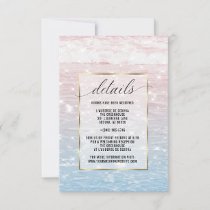  Shimmering Pink Ocean Waters Details Card 