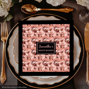 Shimmering Rose Gold Personalized Napkins Luxury