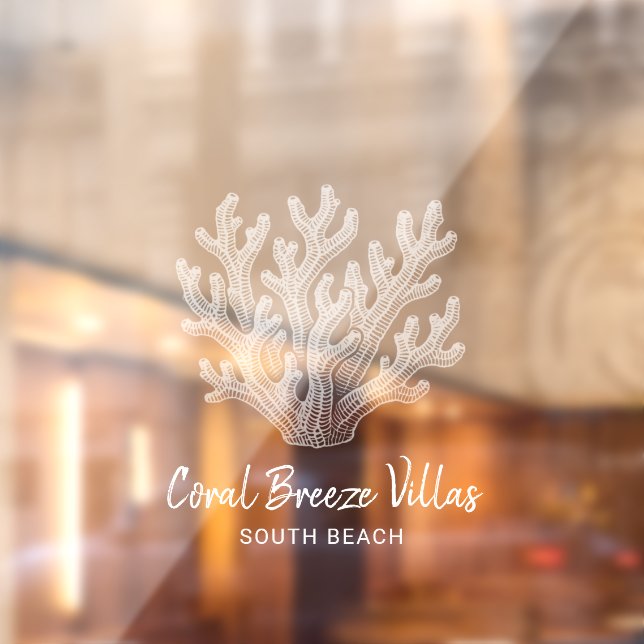 Shimmering Sea Coral Silhouette Window Cling (Sheet 2)