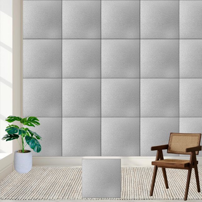 Shimmering Silver Texture Ceramic Tile (Shimmering Silver Texture Ceramic Tile)