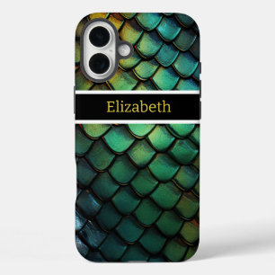 Shimmering snakeskin glows with colors iPhone 16 plus case