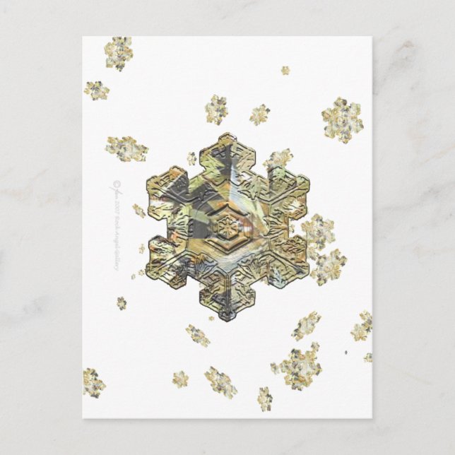 Shimmering Snowflake Postcard (Front)