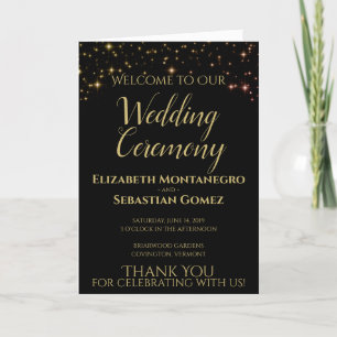 Shimmering Sparkles Wedding Program Programme