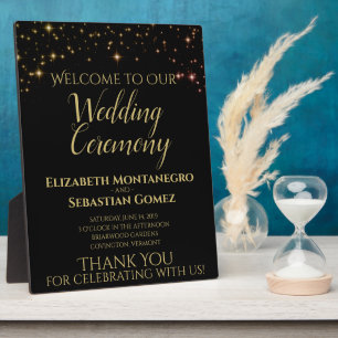 Shimmering Sparkles Wedding Welcome Plaque