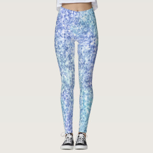  Shimmering Teal Blue and Purple Prism  Leggings