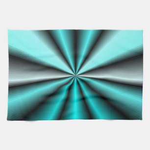 Shimmering Teal Satin Tea Towel