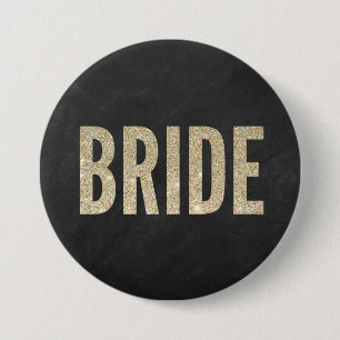 Shimmery Chic Bride Button