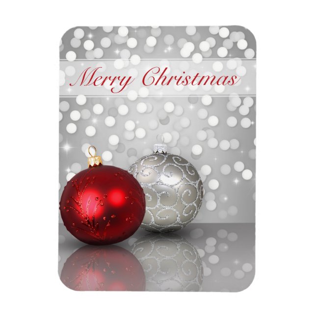 Shimmery Christmas Ornaments - Flexible Magnet (Vertical)