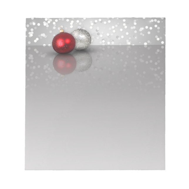Shimmery Christmas Ornaments - Notepad (Front)