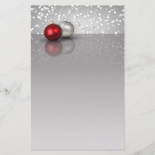Shimmery Christmas Ornaments - Stationery
