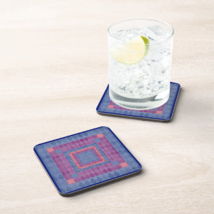 Shimmery Diamond Pattern Coaster