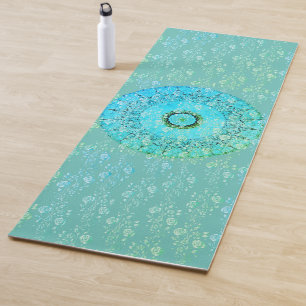 Shimmery Flowers Vintage Mandala Yoga Mat