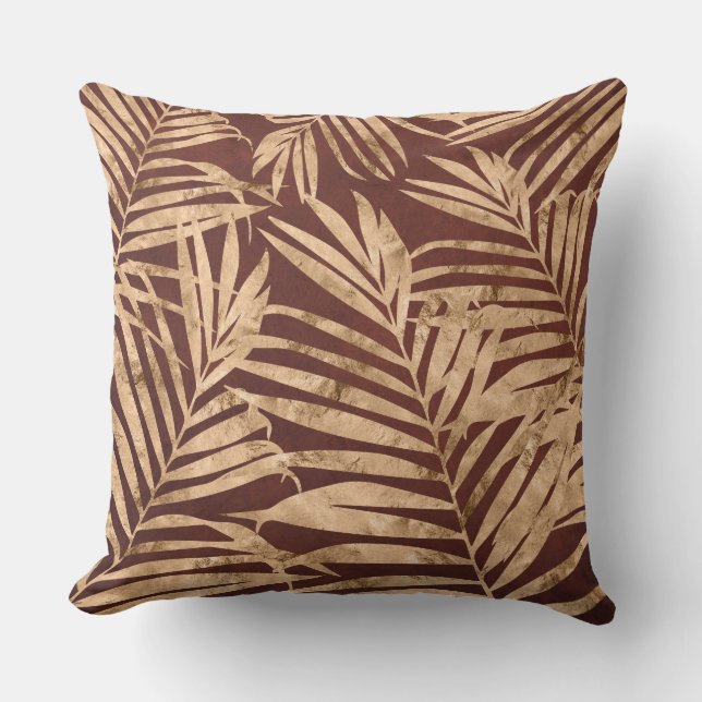 Shimmery Gold Bronze Reversible Pillow (Front)