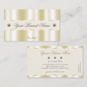 Shimmery Gold Sparkle Diamonds Luxurious Luxe Glam Business Card