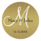 Shimmery Gold Wedding Monogram Seals