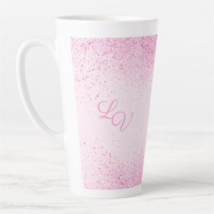 Shimmery Pink Glitter Dust Latte Mug