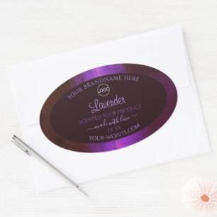 Shimmery Purple Marble Elegant Product Labels Logo