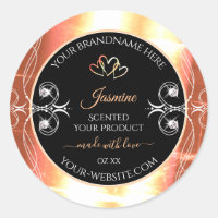 Shimmery Salmon Cream Product Labels Jewels Black