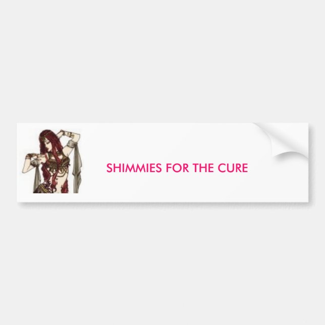 SHIMMIES FOR THE CURE sticker... Bumper Sticker (Front)