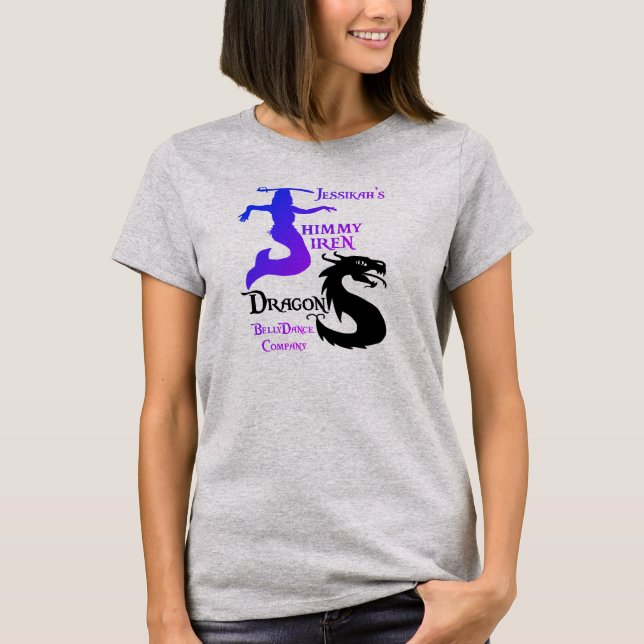 Shimmy Siren Dragon Belly Dance T-Shirt (Front)