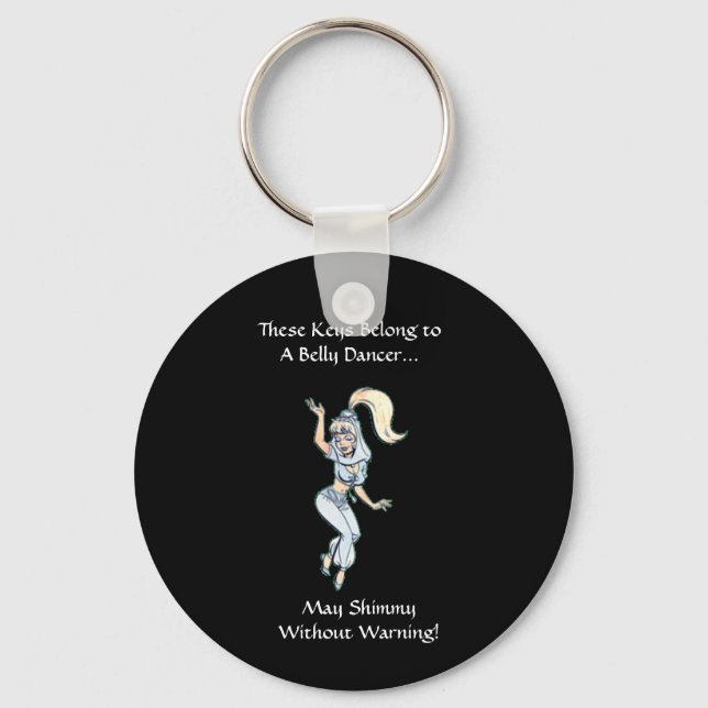 Shimmy Without Warning Keychain (Front)