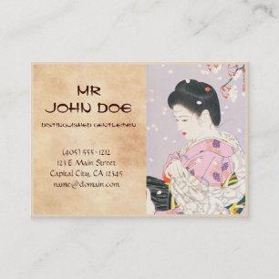 Shimura Tatsumi Five Figures of Modern Beauties Business Card