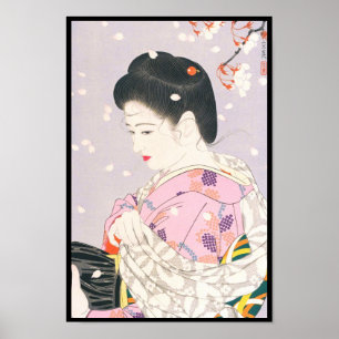 Shimura Tatsumi Five Figures of Modern Beauties Poster