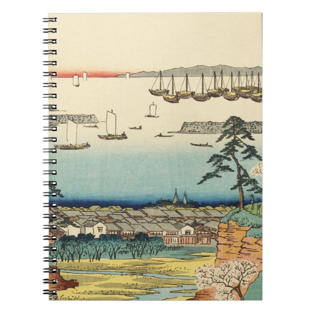 Shinagawa, Japan: Vintage Woodblock Print Notebook (Front)