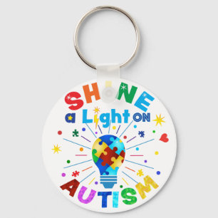 SHINE a Light on AUTISM Key Ring