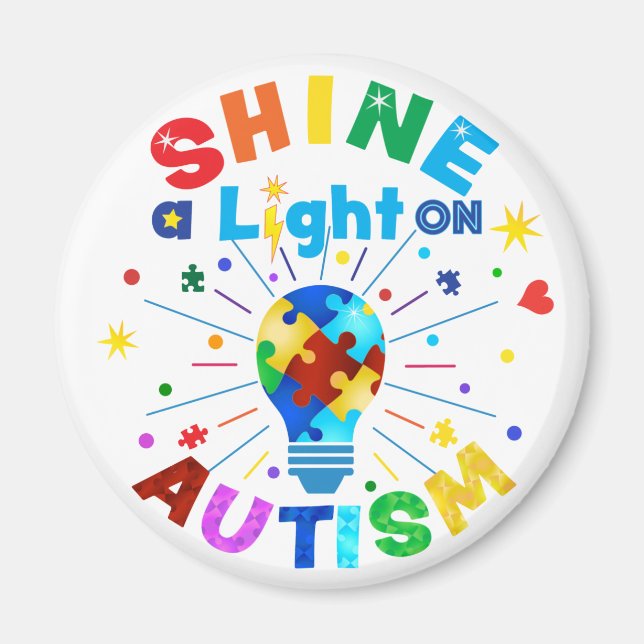 SHINE a Light on AUTISM Magnet (Front)