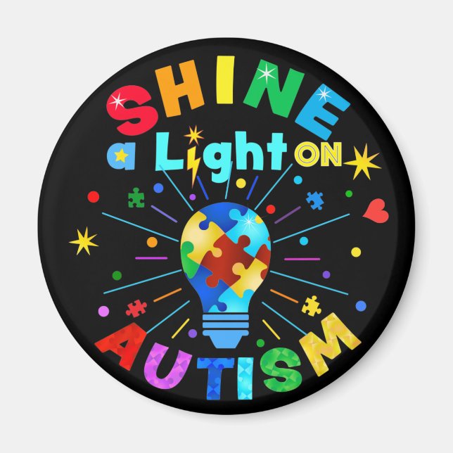 SHINE a Light on AUTISM Magnet (Front)