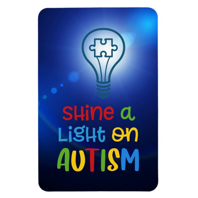 Shine a Light on Autism Magnet (Vertical)