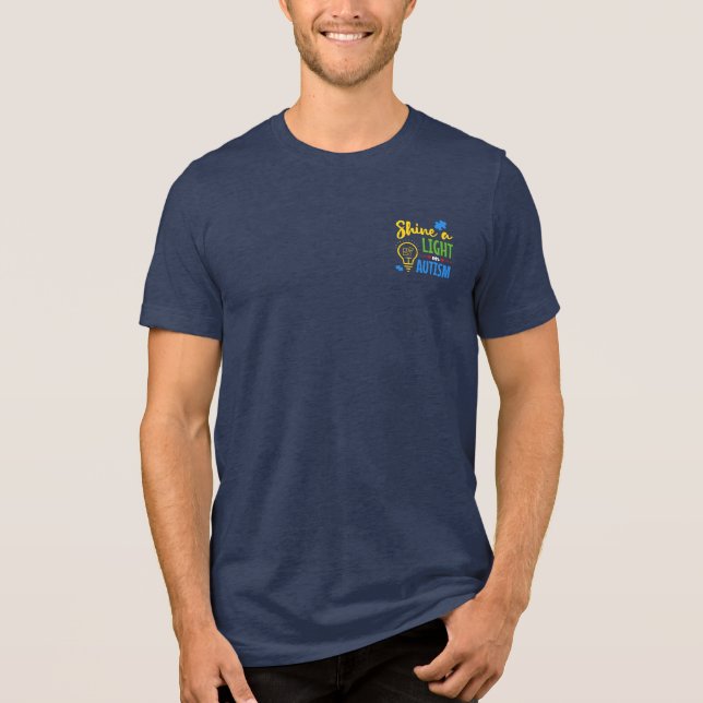 Shine A Light on Autism  Tri-Blend Shirt (Front)