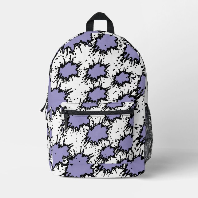 Shine Bold in Purple – Trendy & Artistic Backpack (Front)