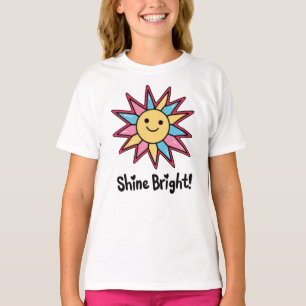 Shine Bright: A Colorful Sun Design T-Shirt