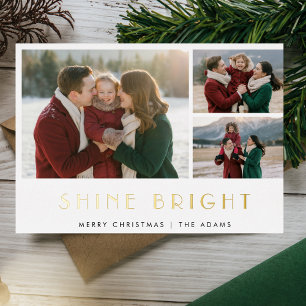 Shine Bright Christmas 3 Photo Gold