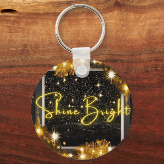 Shine Bright Circular Metal Key Ring