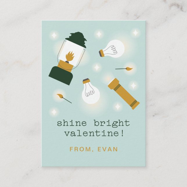 Shine Bright Class Valentine Card (Front)