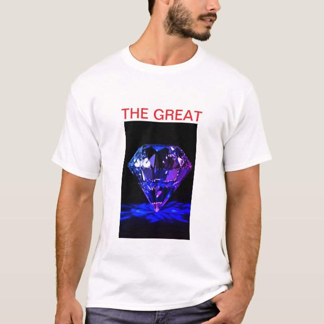 "Shine Bright: Diamond-Inspired T-Shirt Design" (Front)