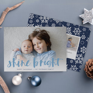 Shine Bright   Full Photo Hanukkah Card